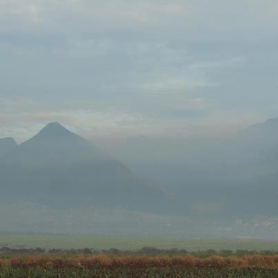 West Maui Obscured by Cane Smoke